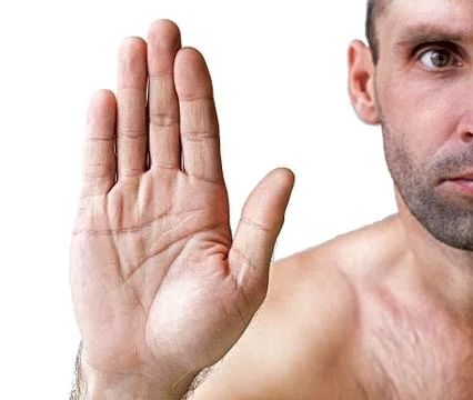 Man showing a stop Foto stock