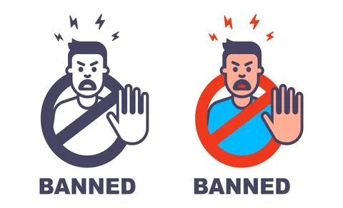 Man showing stop sign. Stock Illustration