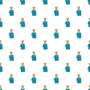 Man showing thumbs down for negative disapproval pattern Stock Illustration