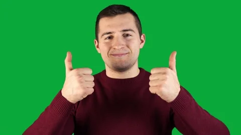 Man showing thumbs up gesture Stock Footage 145927949