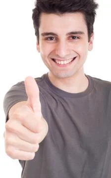 Man showing thumbs up Stock Photos