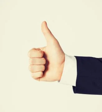 Man showing thumbs up Stock Photos