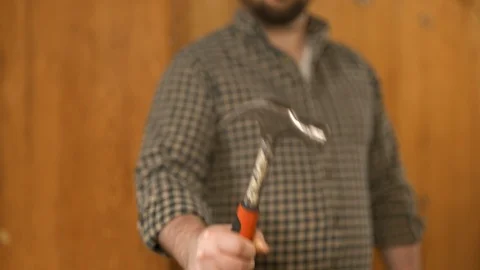 Man showing work tools Stock Footage 121000245