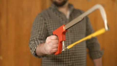 Man showing work tools Stock Footage 121000701