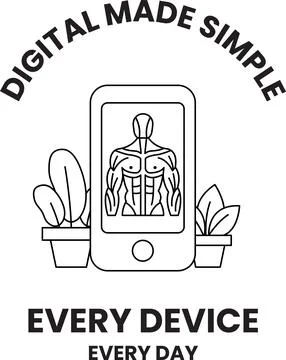 A man is shown on a cell phone Stock Illustration