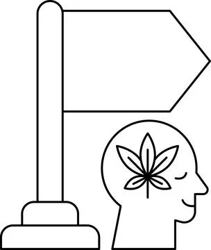 A man is shown with a leafy green plant in his head Stock Illustration