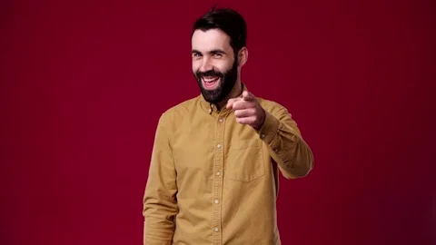 Man shows on camera that you are the best Stock Footage 165620613