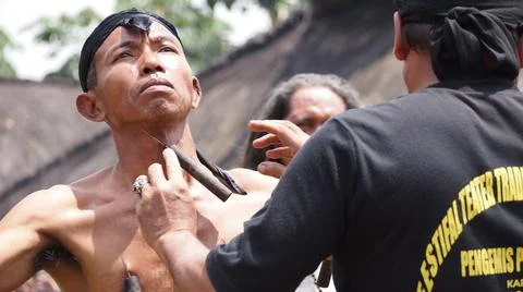 A man shows off the magic Stock Photos