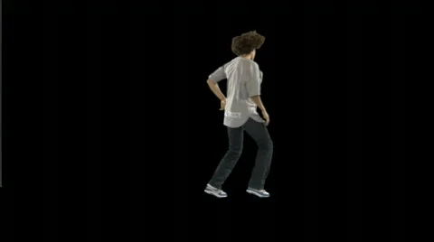 Man Shows OffHis Dance Moves Stock Footage 78899