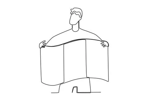 A man shows the Peruvian flag Stock Illustration