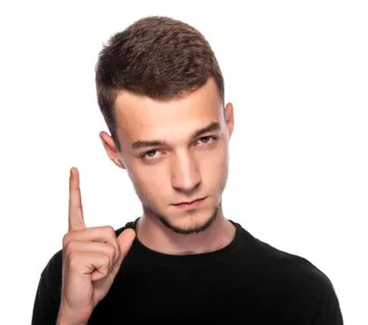 Man shows thumb up. Stock Photos