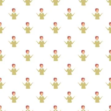 Man shrugging pattern representing doubt and confusion Stock Illustration