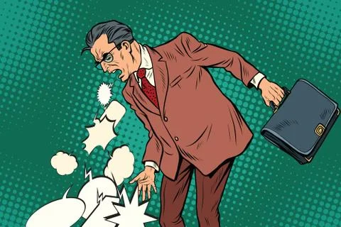 Man sick of the comments and messages Stock Illustration
