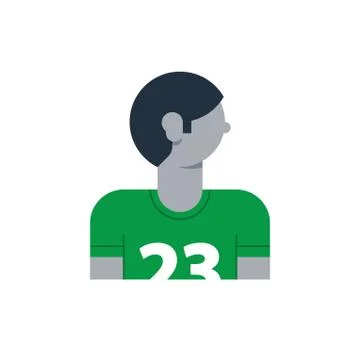 Man side view, turned head, teenager, young student Illustrazione stock