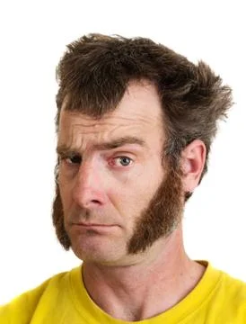 Man with sideburns Stock Photos