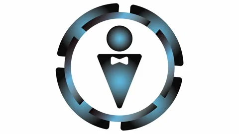 Man sign on white Stock Footage 96992091