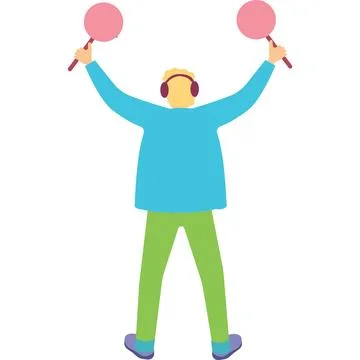 Man with signal sign vector icon isolated on white Illustration