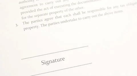 Man Signature Document Stockbeeldmateriaal 64059735