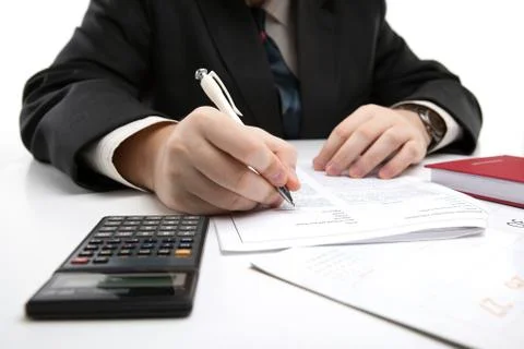 Man signing a contract Stock Photos