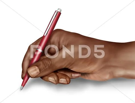 Man signing a document Stock Illustration