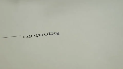 A man signs a document with an ink pen. Stock-Footage 130567532