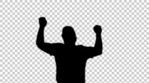 Man silhouette dancing alpha loop Stock Footage 41274480