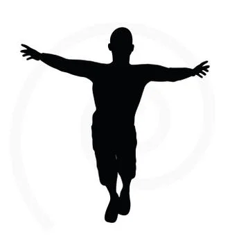 Man silhouette isolated Stock Illustration