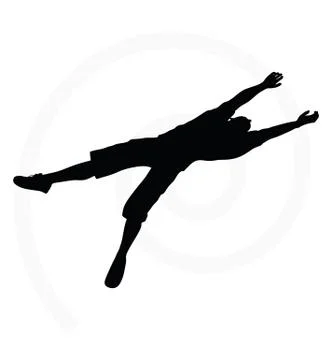 Man silhouette isolated on white background Stock Illustration