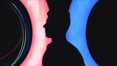 Man silhouette Motion Background Stock-Footage 96280066