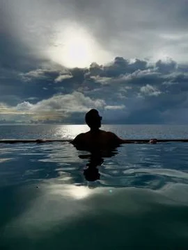 Man in silhouette Stock Photos
