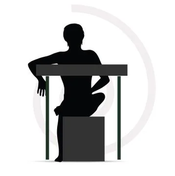 Man silhouette on sofa Stock Illustration