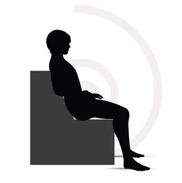 Man silhouette on sofa 스톡 일러스트