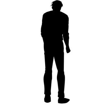 Man silhouette vector Stock Illustration