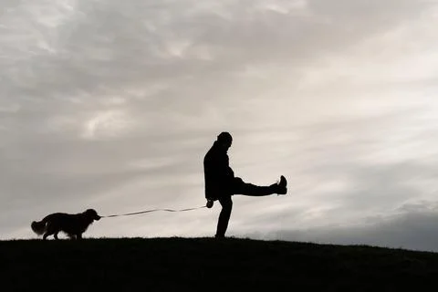 Man Silly Walk Stock Photos