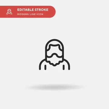 Man Simple vector icon. Illustration symbol design template for web mobile UI Stock Illustration