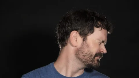 Man Simply Slaps His Face In Amazement Stock Footage 109136801