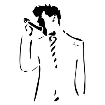 Man singing. Illustrazione stock