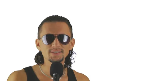 The man singing karaoke and dancing Video stock 41415445