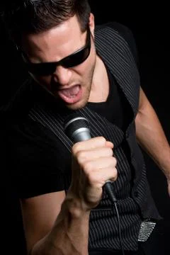 Man singing Stock Photos