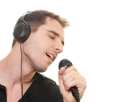Man singing 스톡 사진