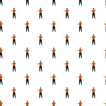Man singing seamless pattern for music background Illustrazione stock