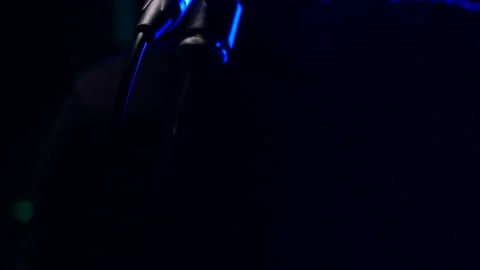 Man singing  on stage Stock Footage 130965178