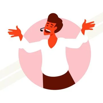 Man-sings Stock Illustration