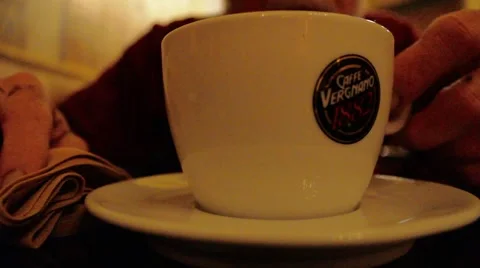 Man sips coffee Stock Footage