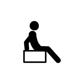 Man, sit icon. Element of man is sitting icon for mobile concept and web apps Stock Illustration