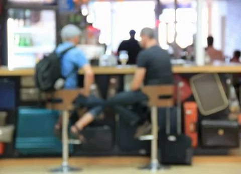 Man sitting at the bar  for a blurred background Stock Photos