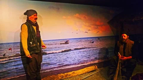 The man is sitting on the bench in the night Stock Footage 277164723