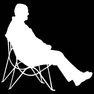 Man sitting on black background man sitting on black background, vector ar... Foto stock