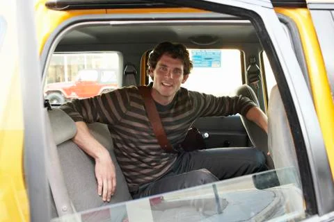 Man Sitting In A Cab Stock Photos
