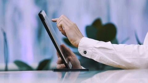 Man sitting in cafe Stock Footage 97091347